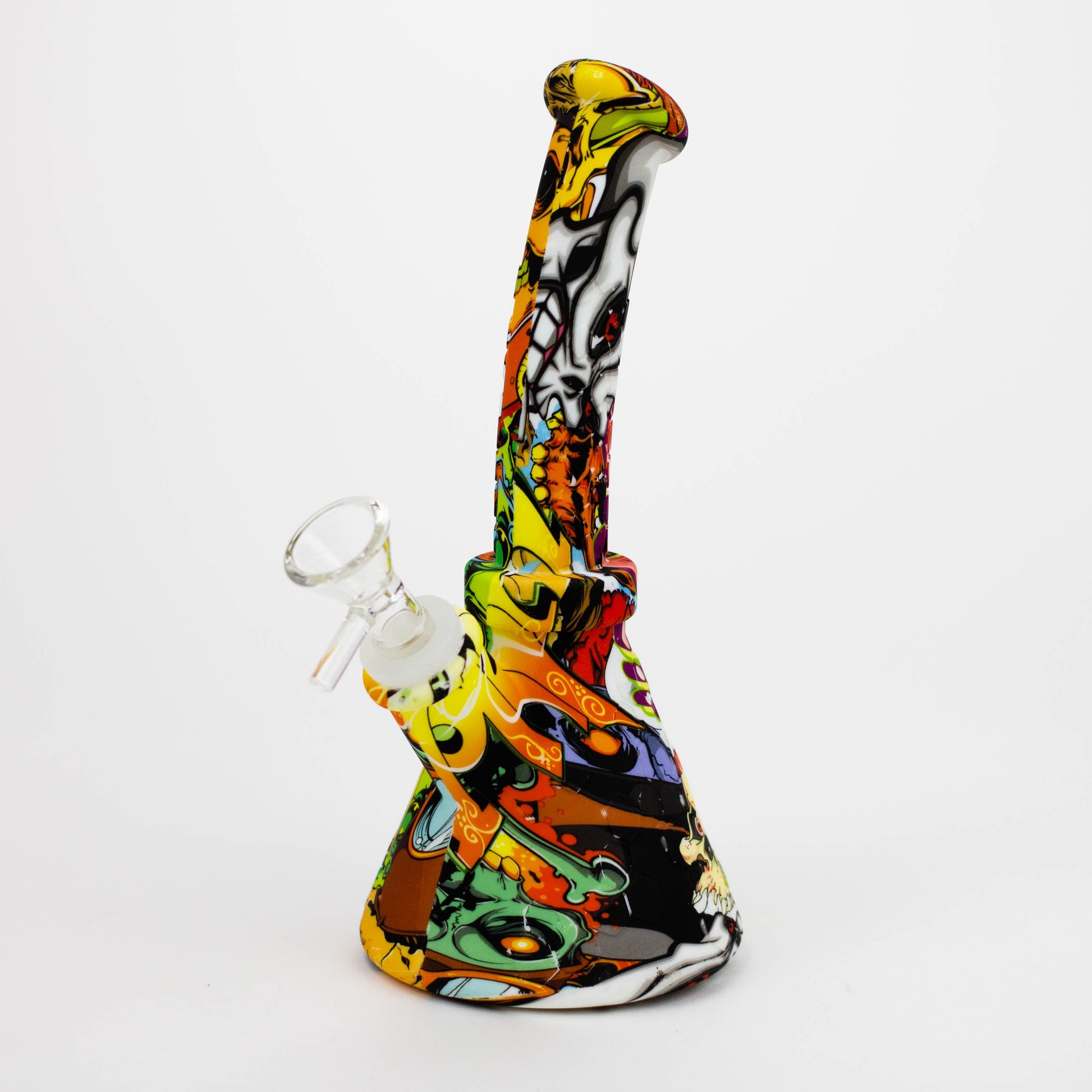 8" Silicone Bong With Assorted Graphics  [7050121B]_1