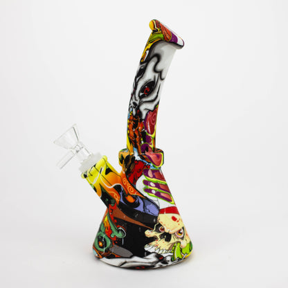 8" Silicone Bong With Assorted Graphics  [7050121B]_2