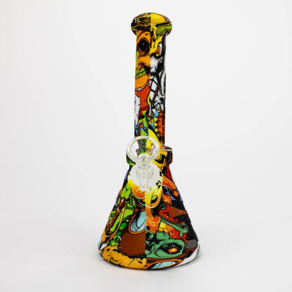 8" Silicone Bong With Assorted Graphics  [7050121B]_3