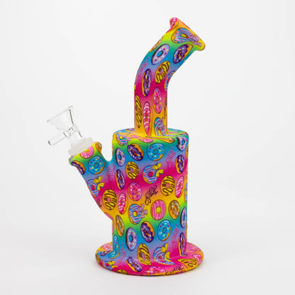 9" Silicone Bong With Assorted Graphics [7050067B]_3