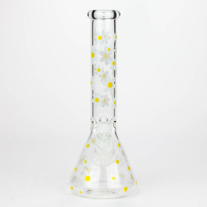 10" Glass Bong With Daisy Design [BH1063]_2