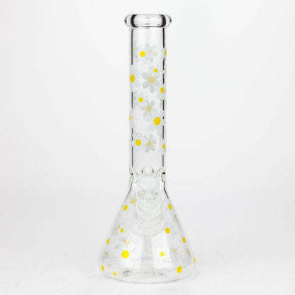 10" Glass Bong With Daisy Design [BH1063]_2