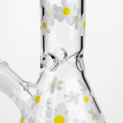 10" Glass Bong With Daisy Design [BH1063]_3