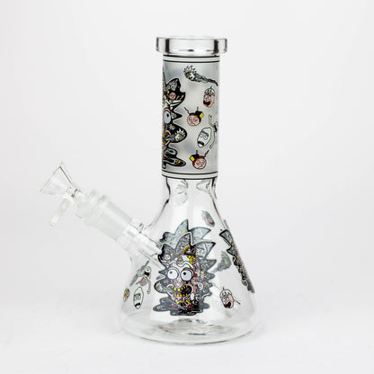 8" Glow in the dark Glass Bong with RM design [BH085]_2
