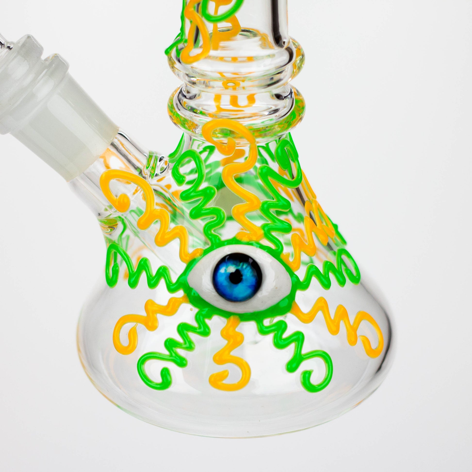 8" Glow in the dark Glass Bong With Eye Design [BH090]_5