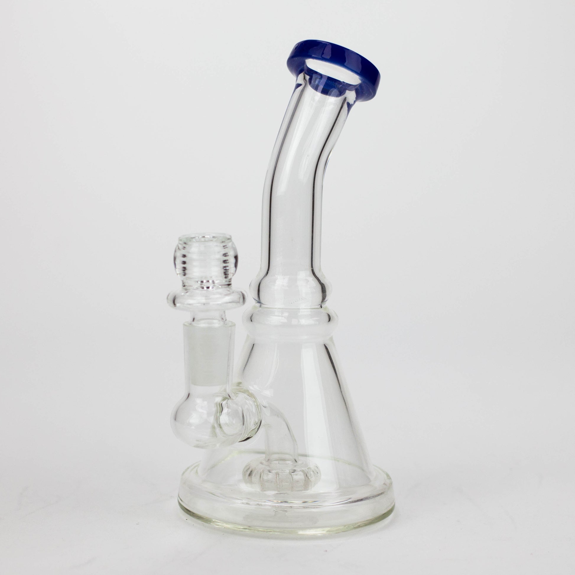 6.5" assorted color glass bong with shower head diffuser_1