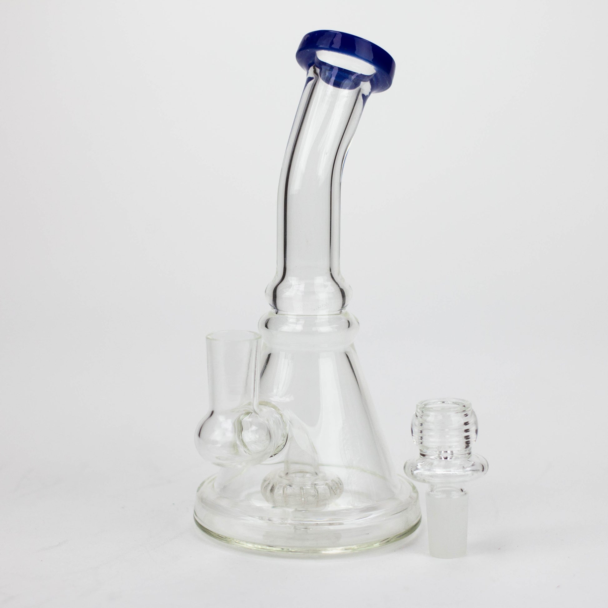 6.5" assorted color glass bong with shower head diffuser_7