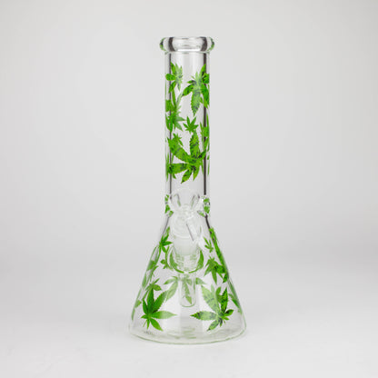 10" Glass Bong With Leaf Design [WP 156]_2
