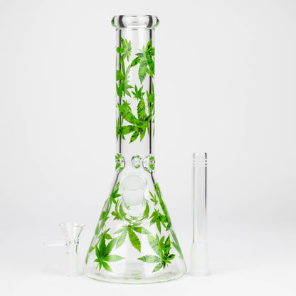 10" Glass Bong With Leaf Design [WP 156]_6