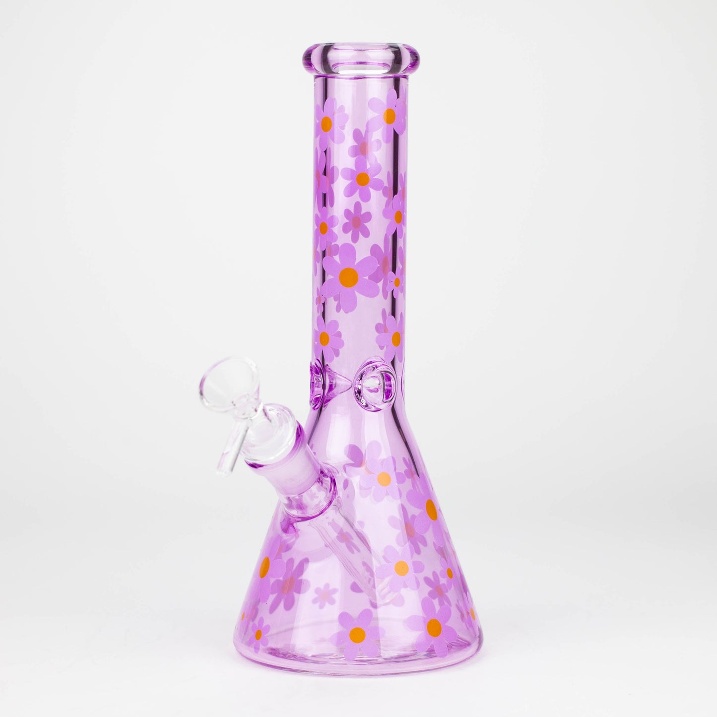10" Color Glass Bong With Daisy Design [WP 061]_2