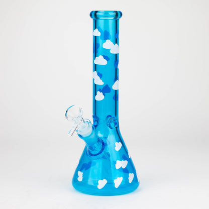 10" Glass Bong With Cloud Design [WP-136]_0