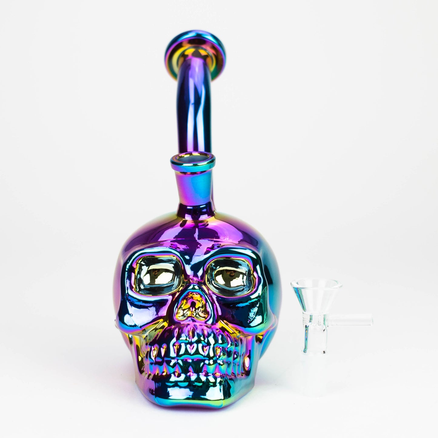 7" Skull shape Eletroplate Glass Bong [WP 045]_6