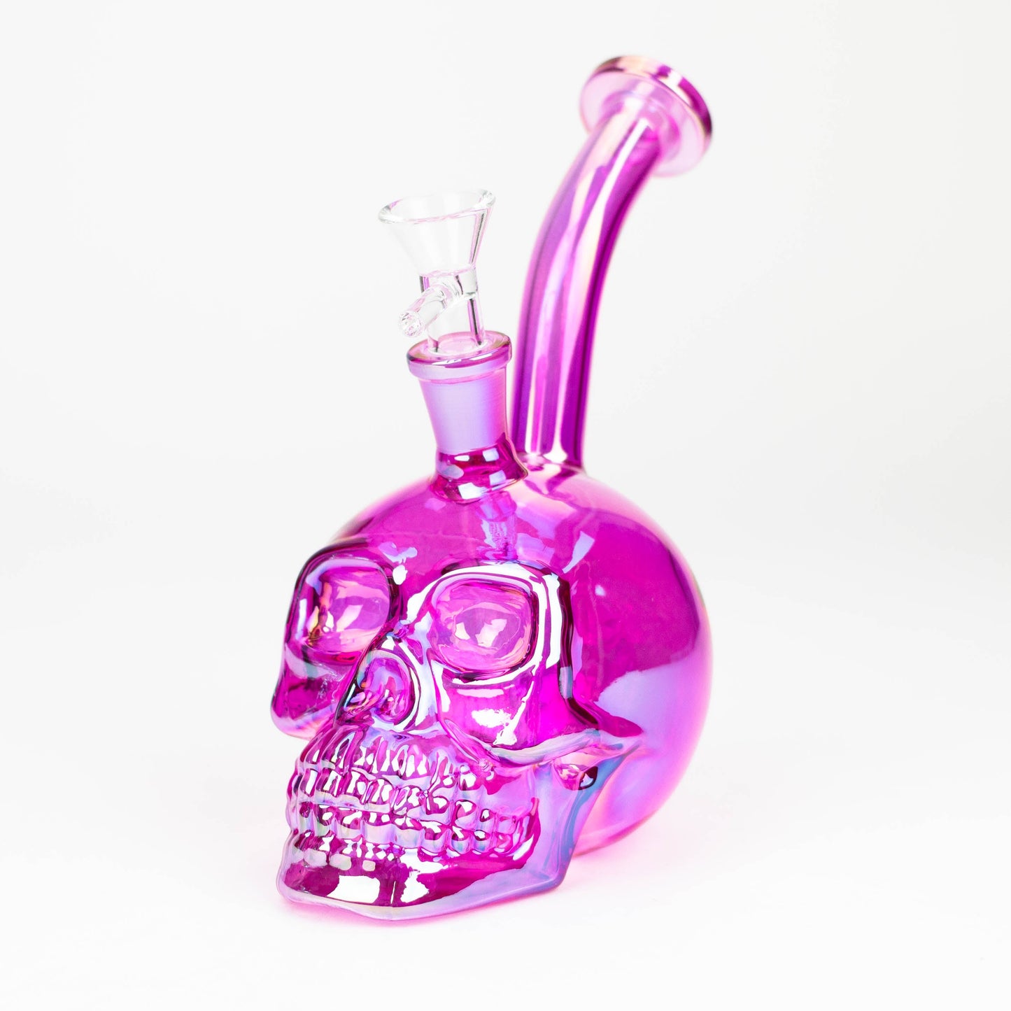 7" Skull shape Eletroplate Glass Bong [WP 045]_2