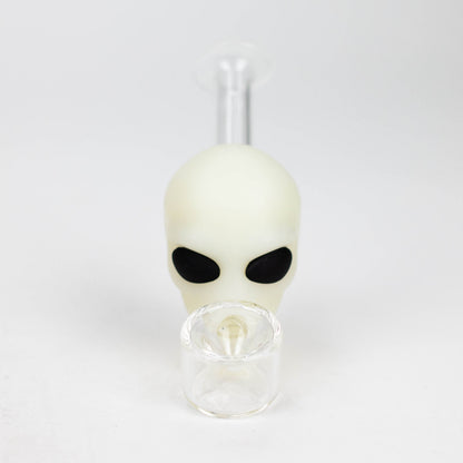 4" Alien hand pipe glow in the dark [H279G]_3