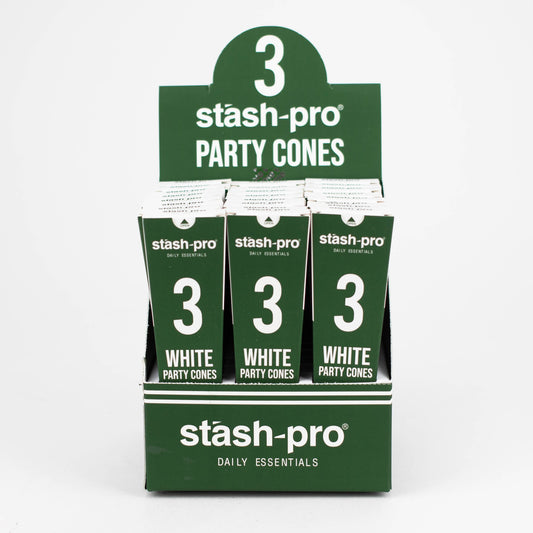 Stash-Pro | Bleached (White)  Party Pack 3 Cones box of 24_0