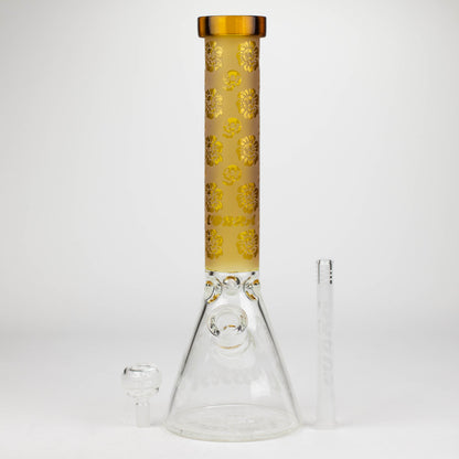 COBRA | 14" sandblasted geometric graphic 7 mm glass bong [YK07]_6