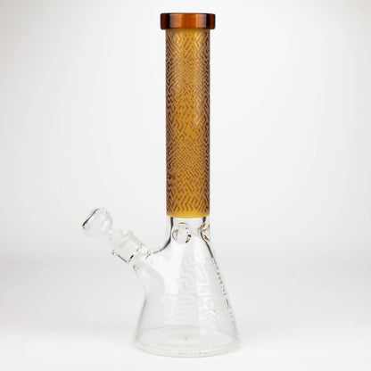 COBRA | 14" sandblasted geometric graphic 7 mm glass bong [YY04]_6