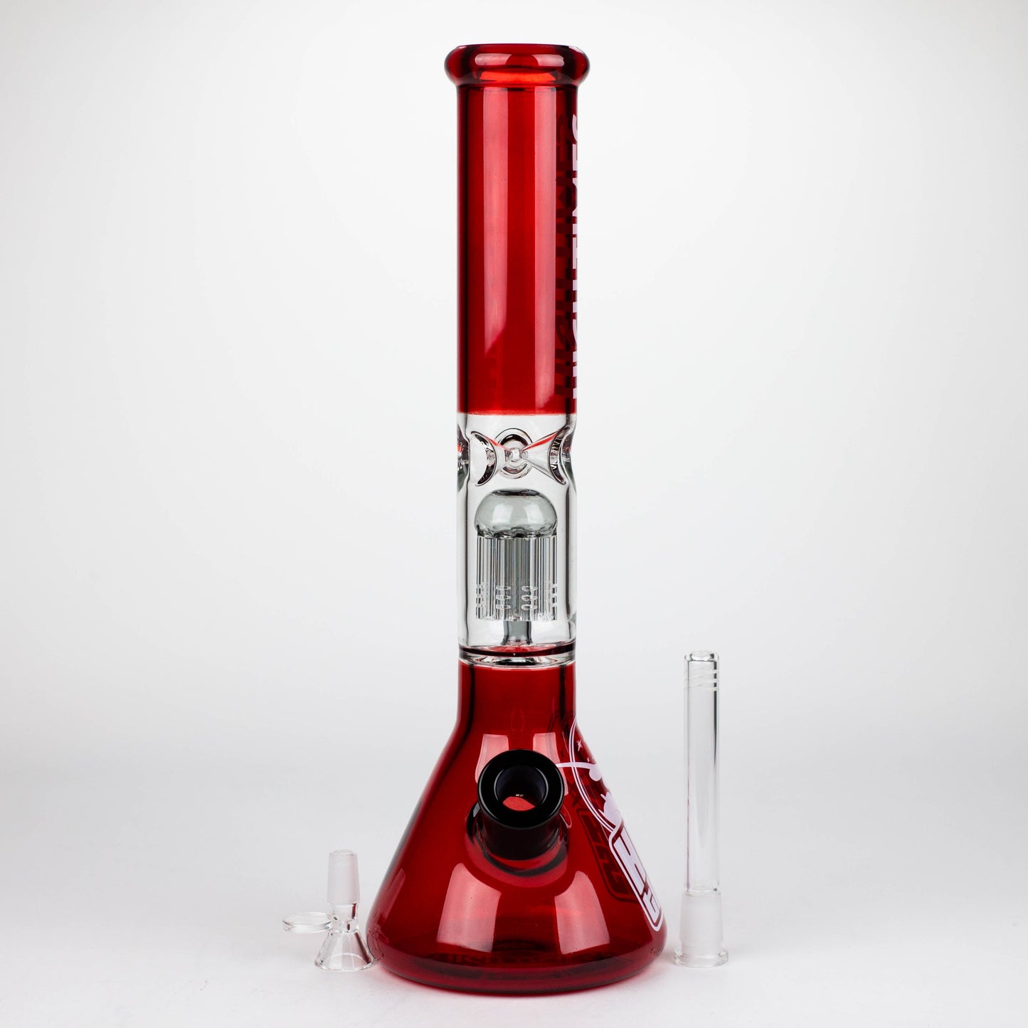 Infyniti | High Times 16" 7 mm classic beaker water bong with tree arm percolator [HIT1090GP]_2