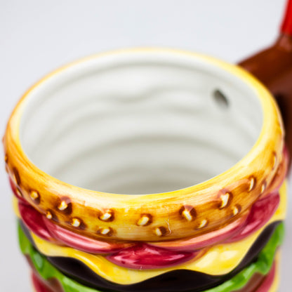 Cermic Hamburger Mug Water Pipe [H319]_5
