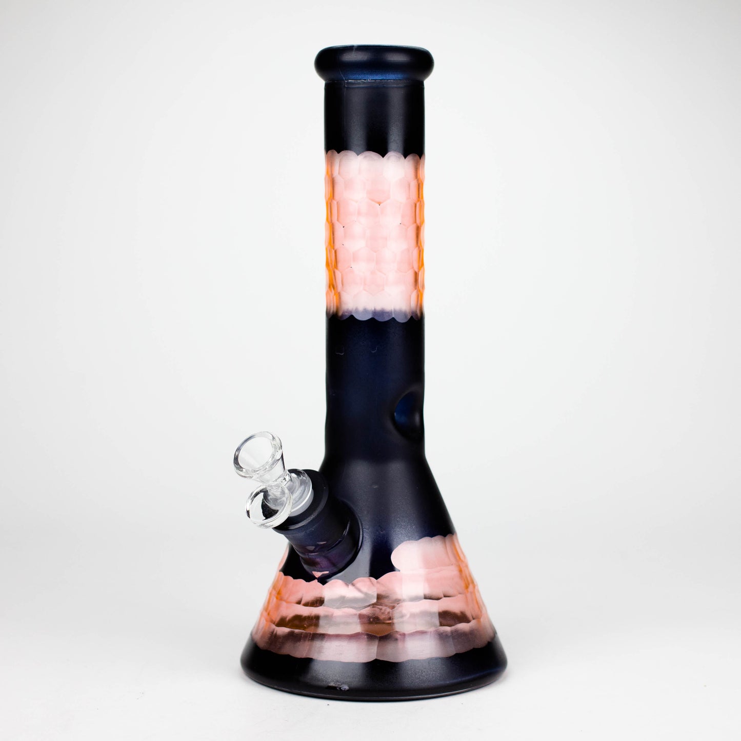 12.5" Soft glass 7mm beaker water bong [M12007B]_5