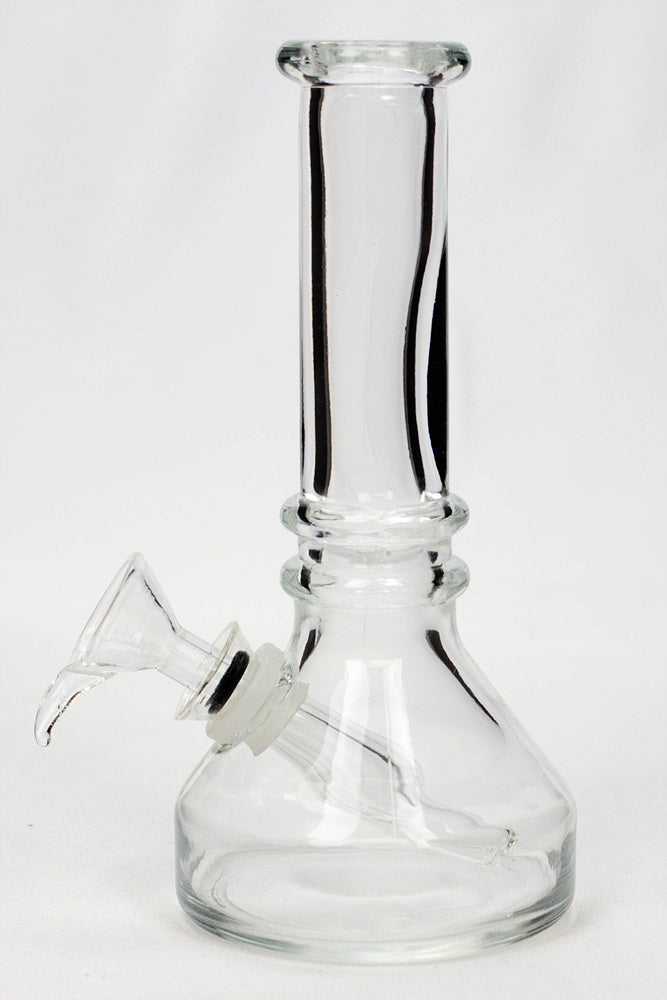 6" heavy clear soft glass water bong_3