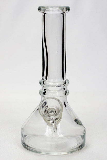 6" heavy clear soft glass water bong_2