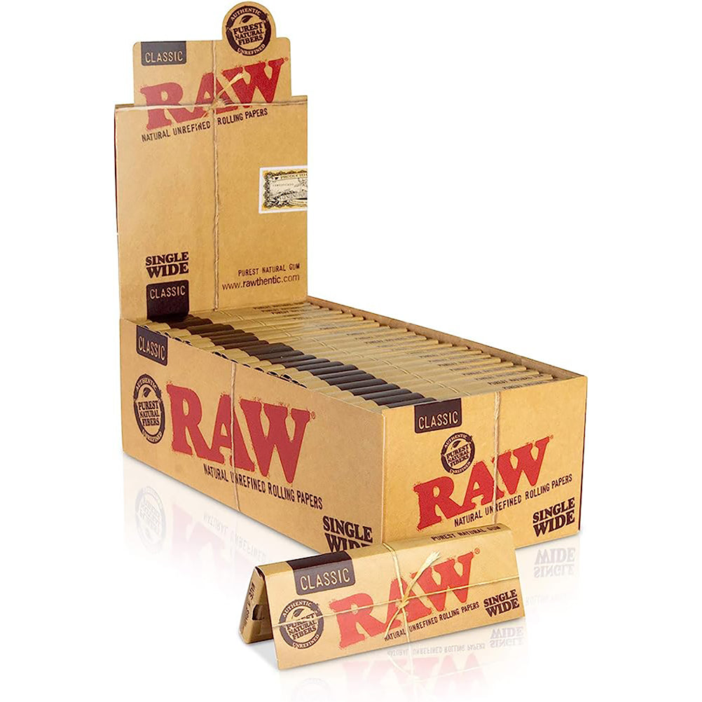 Raw classic single wide rolling paper_0