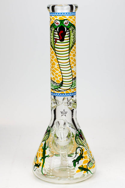 14" King Cobra Glow in the dark 9 mm glass bong_10