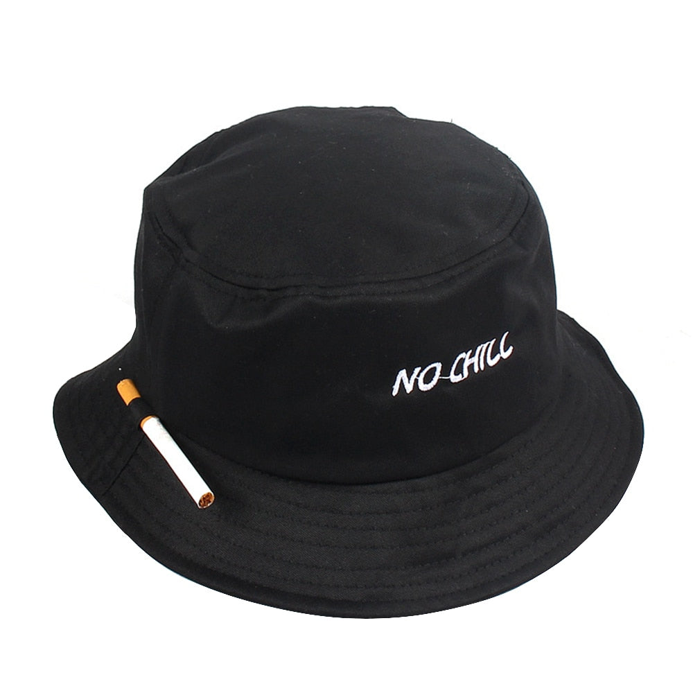 Cigarette Embroidery Bucket Hat