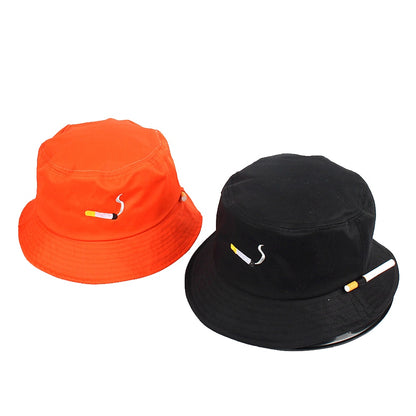 Cigarette Embroidery Bucket Hat
