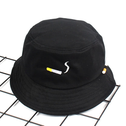Cigarette Embroidery Bucket Hat