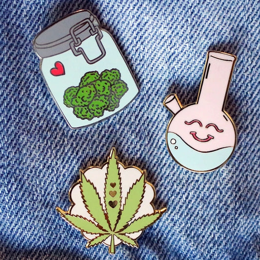 Weed Bottle Punk Styles Brooch Pins