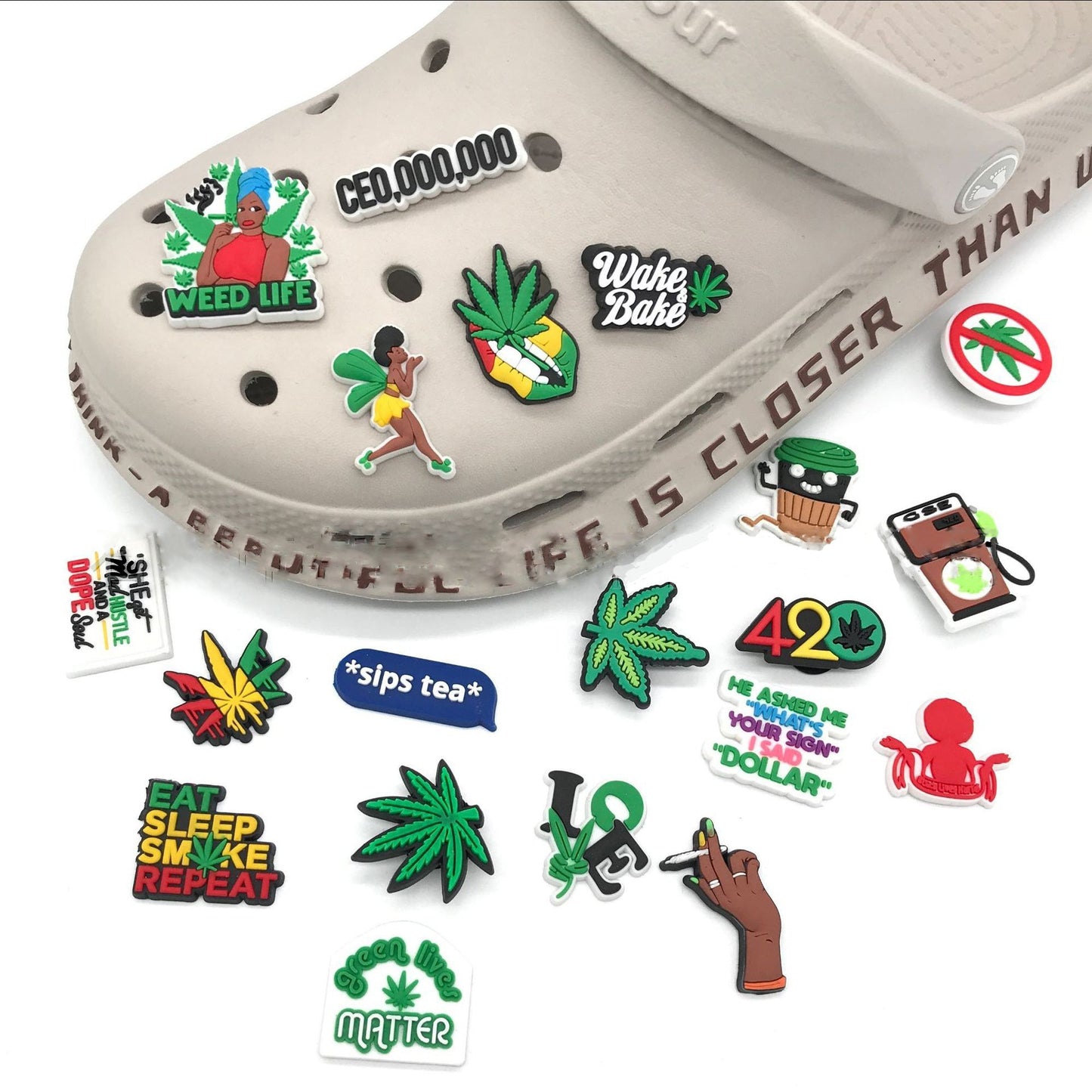 Weed Shoe Charms