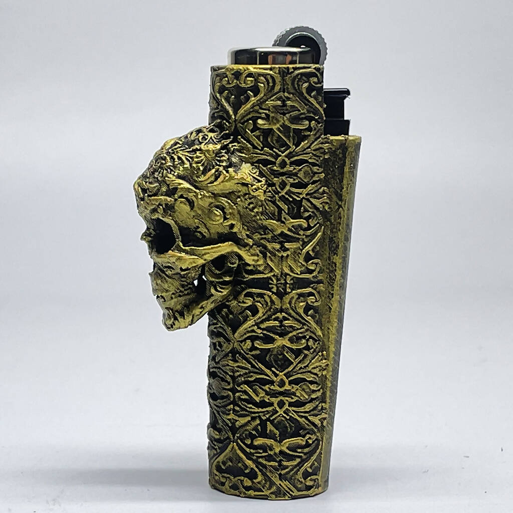 Unique Skull Case Cover for Mini Clipper Lighter_1