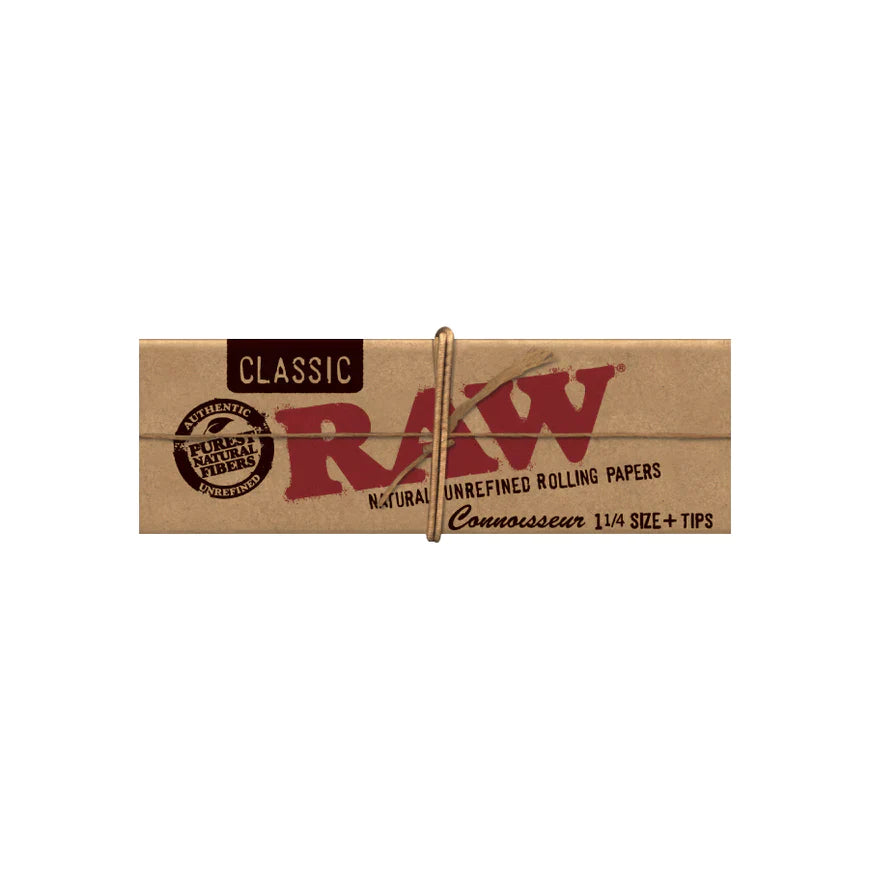 RAW Classic Connoisseur 1¼ Rolling Paper w/Tips_1