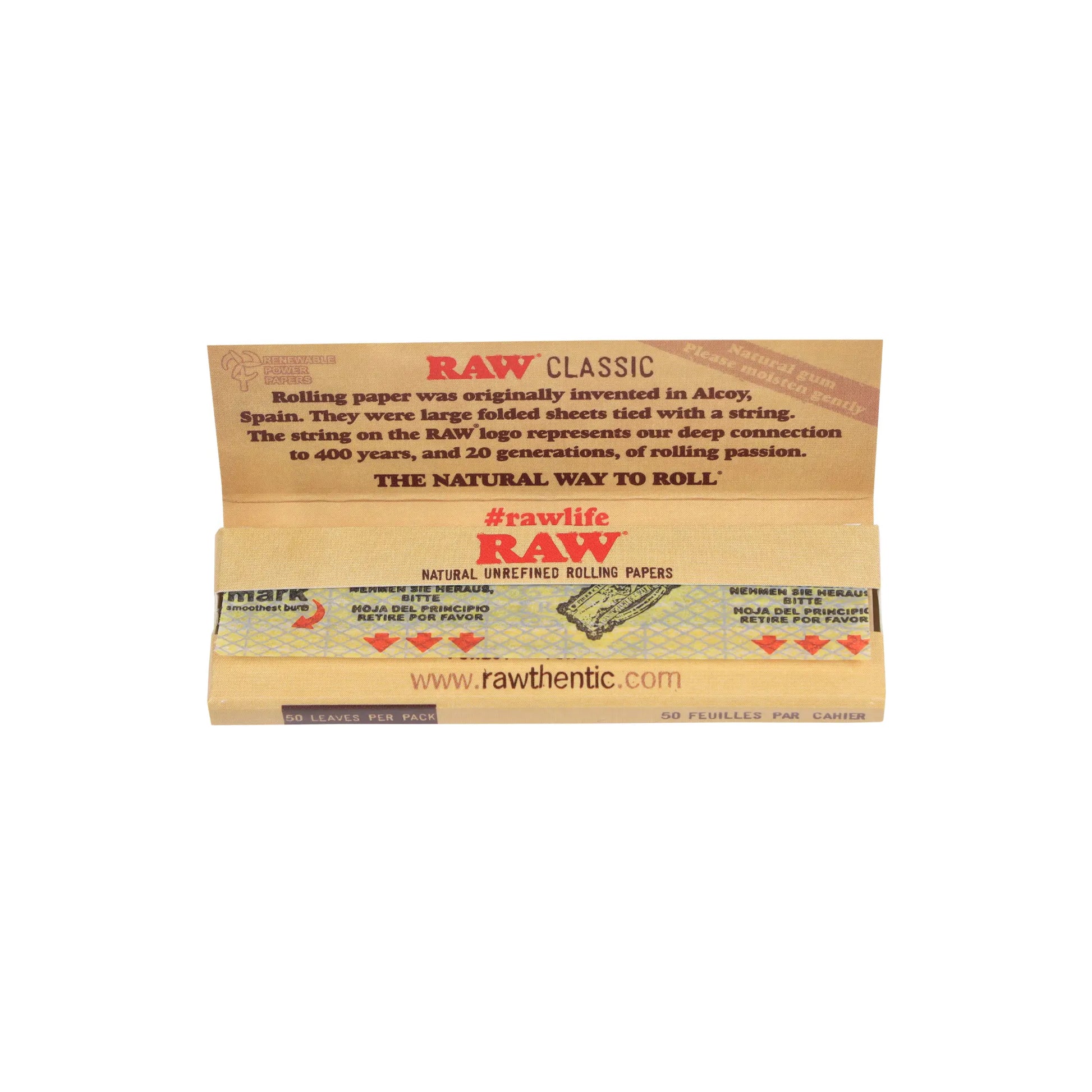 Raw classic single wide rolling paper_2