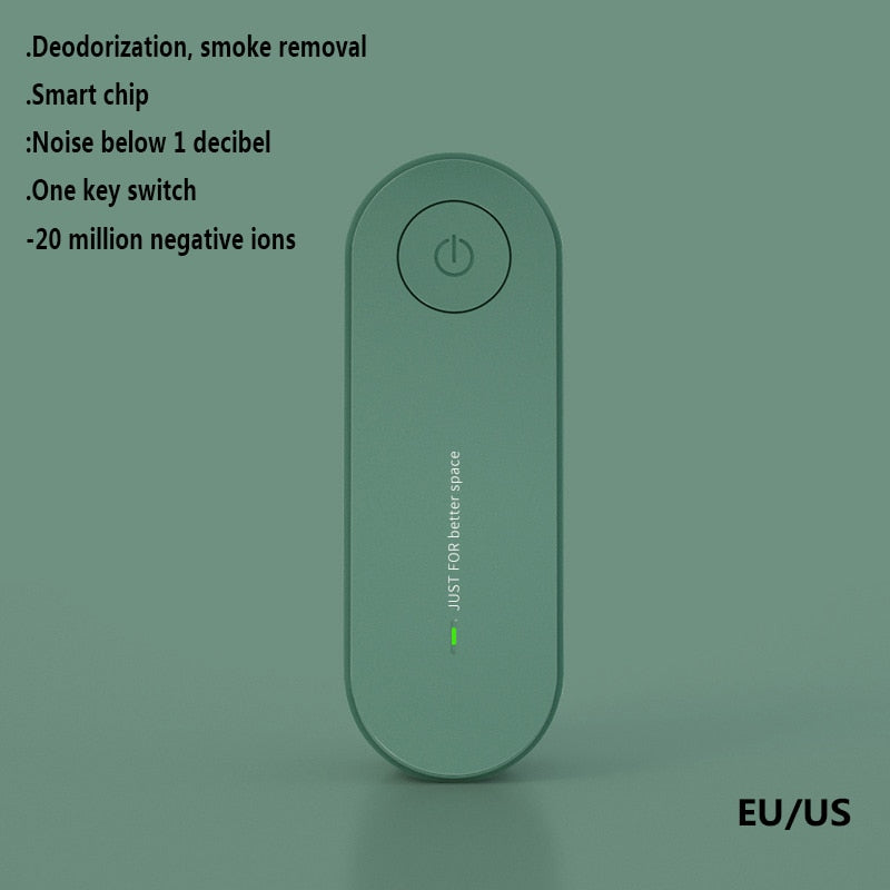 Portable Air Purifier Anion Air Purification Xiomi Air Freshener Ionizer Cleaner Dust Cigarette Smoke Remover Toilet Deodorant
