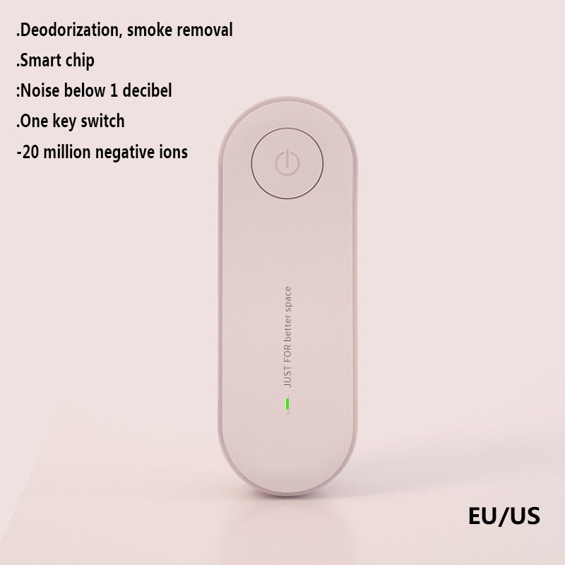 Portable Air Purifier Anion Air Purification Xiomi Air Freshener Ionizer Cleaner Dust Cigarette Smoke Remover Toilet Deodorant