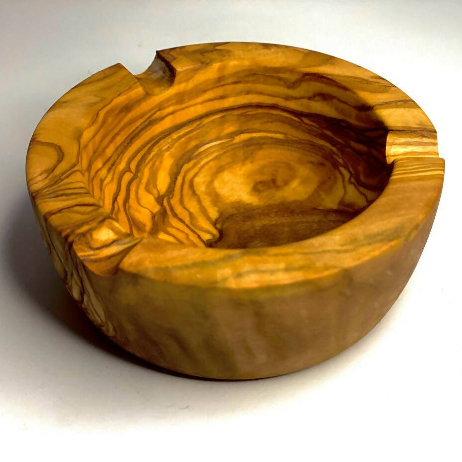 Olive Wood Ash Tray/Smoker's Gift_1