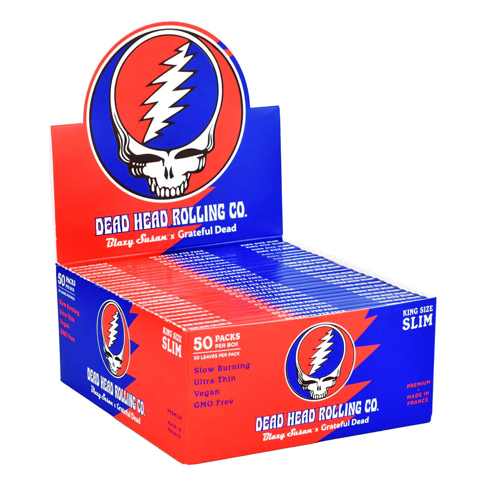 Blazy Susan | Grateful Dead King size slim Rolling Papers Box of 50_0