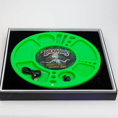 Multifunctional 360 Degree Rotating Led Spinning Rolling Tray_6