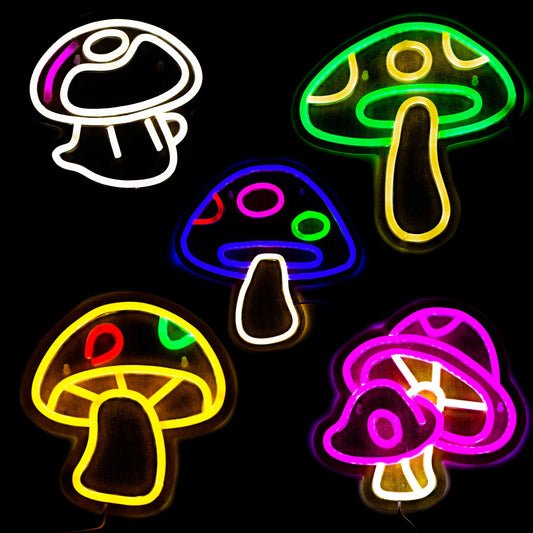 LED Neon Decoration Dimmable Signs - Mushrooms Collections_0