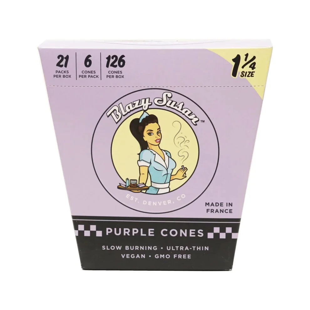 Blazy Susan | Purple 1-1/4 Cones Box of 21_1