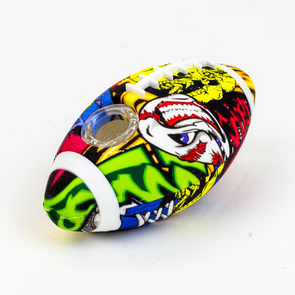 Football Silicone hand pipe_3