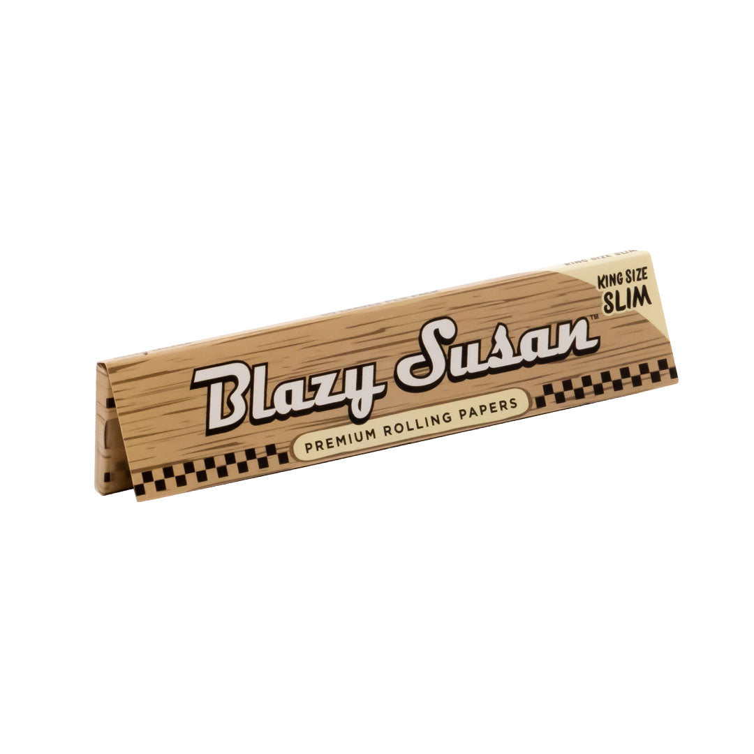 Blazy Susan | Unbleached king size slim Rolling paper Box of 50_1