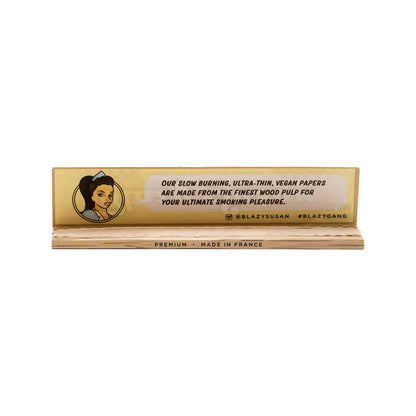 Blazy Susan | Unbleached king size slim Rolling paper Box of 50_2